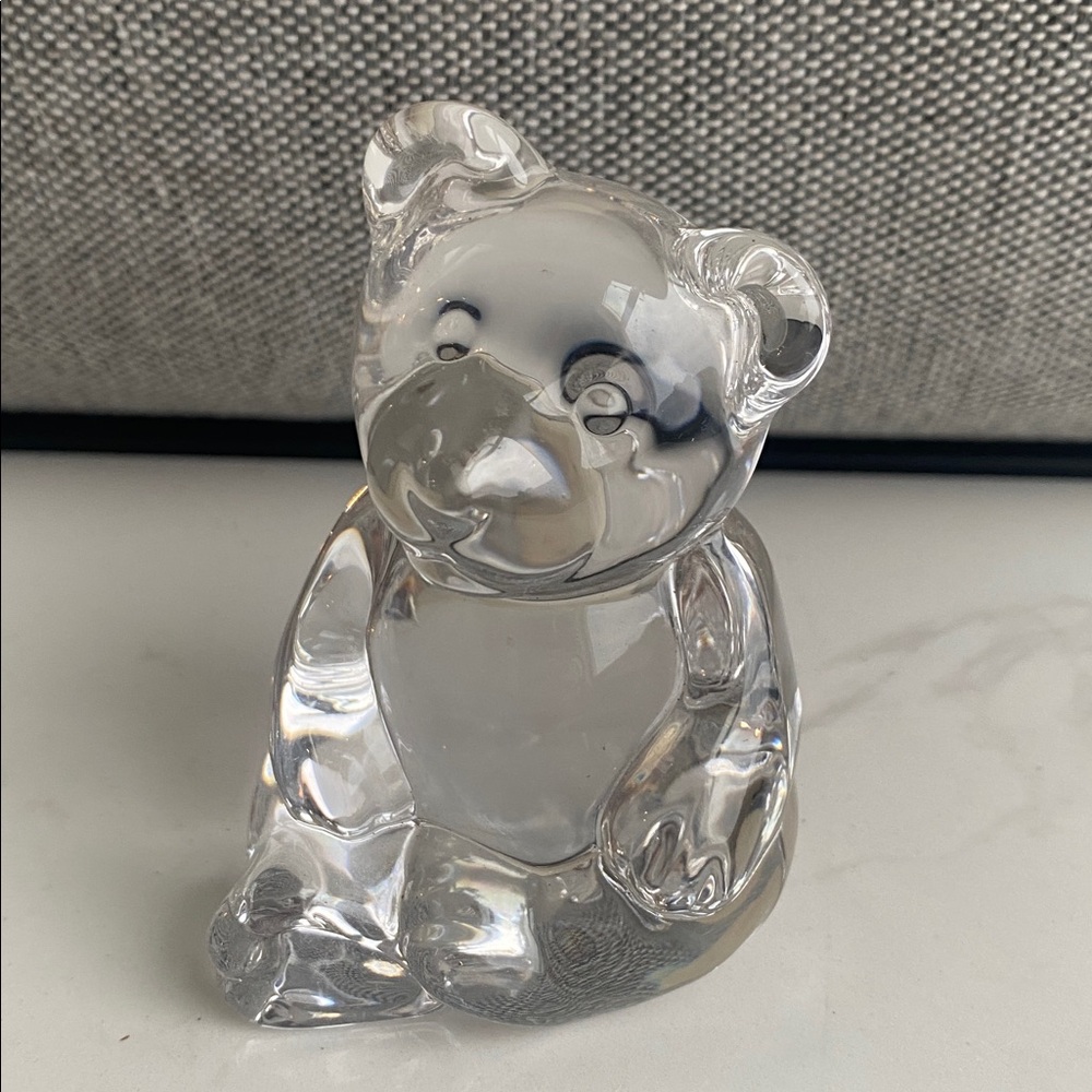 Princess House Vintage 24% lead crystal teddy bear figurine West Germany.